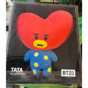 Unisex BT21 Tata Plush Doll One Size Red Blue Stuffed Animal